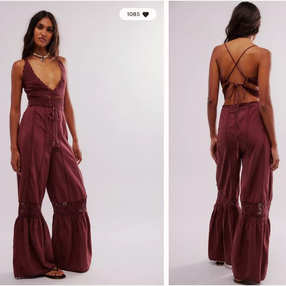 Free People Pants - Free People Freya Crochet One Piece Jumpsuit - NWT
